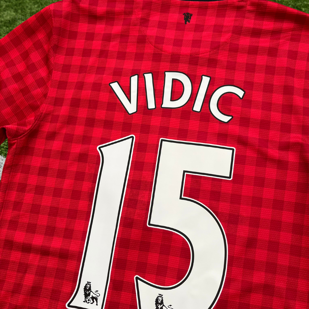 Man United 12/13 Vidic Home Shirt - Small