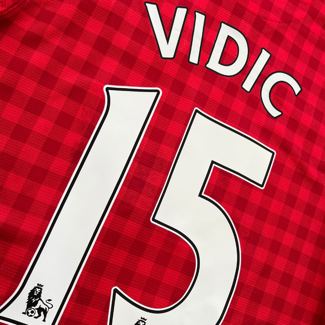 Man United 12/13 Vidic Home Shirt - Small
